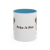 11oz Peke-A-Poo Mug, Light Blue, front view