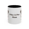 11oz Peke-A-Poo Dog Mom Mug, Black, front view
