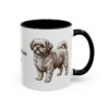 11oz Peke-A-Poo Dog Mom Mug, Black, right side view