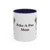 11oz Peke-A-Poo Dog Mom Mug, Navy, front view