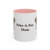 11oz Peke-A-Poo Dog Mom Mug, Pink, front view