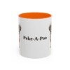 11oz Peke-A-Poo Mug, Orange, front view