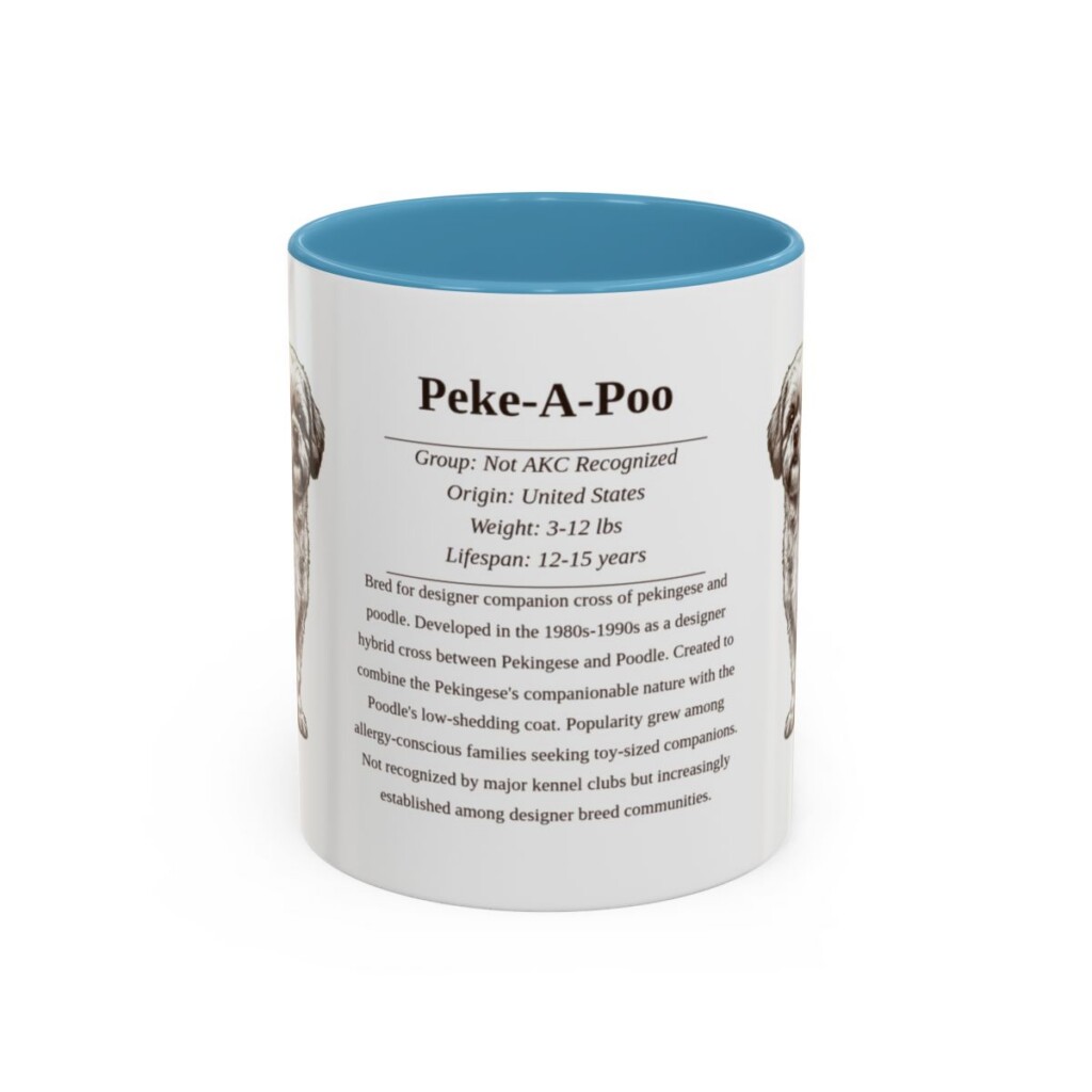 11oz-peke-a-poo-mug-writeup-light-blue 11oz Peke-A-Poo Mug, Light Blue, front view