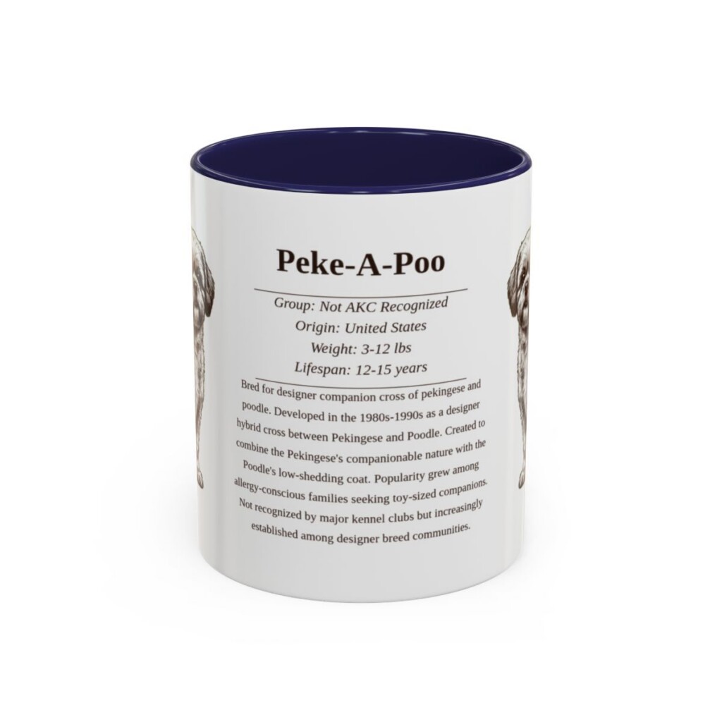 11oz-peke-a-poo-mug-writeup-navy 11oz Peke-A-Poo Mug, Navy, front view