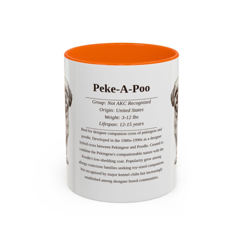 11oz-peke-a-poo-mug-writeup-orange 11oz Peke-A-Poo Mug, Orange, front view