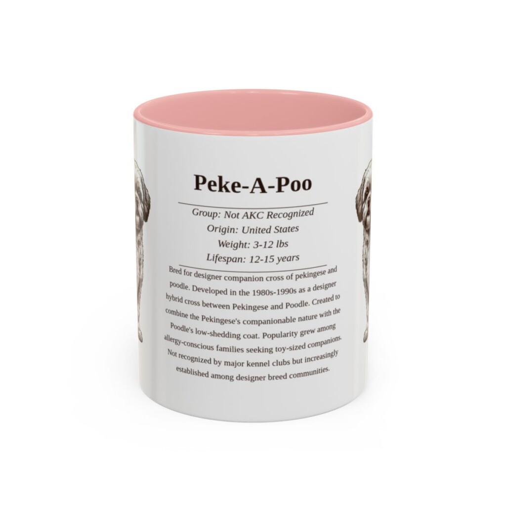 11oz-peke-a-poo-mug-writeup-pink 11oz Peke-A-Poo Mug, Pink, front view