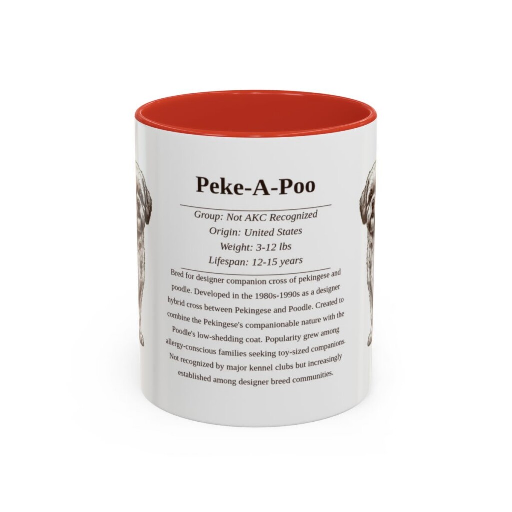 11oz-peke-a-poo-mug-writeup-red 11oz Peke-A-Poo Mug, Red, front view