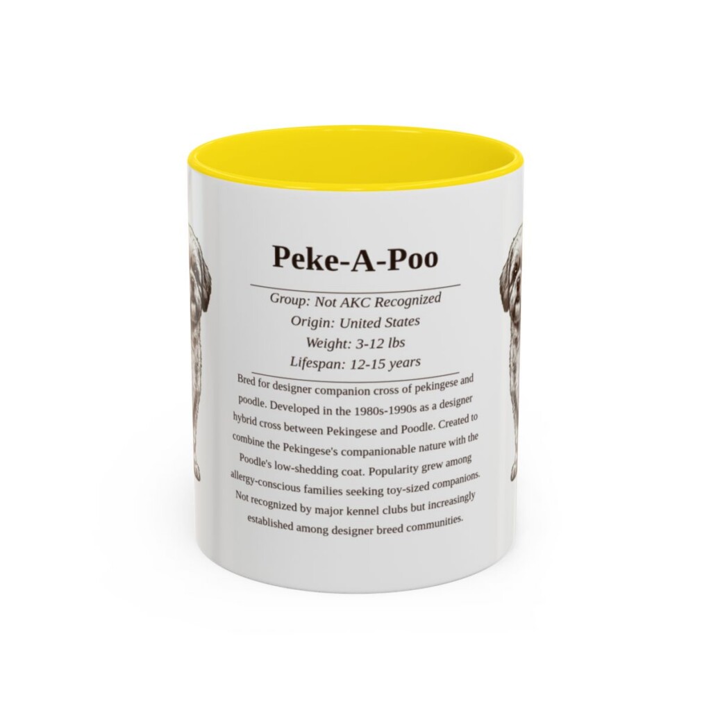 11oz-peke-a-poo-mug-writeup-yellow 11oz Peke-A-Poo Mug, Yellow, front view