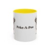 11oz Peke-A-Poo Mug, Yellow, front view