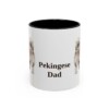 11oz Pekingese Dog Dad Mug, Black, front view