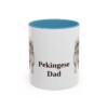 11oz Pekingese Dog Dad Mug, Light Blue, front view