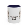 11oz Pekingese Dog Dad Mug, Navy, front view