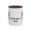 11oz Pekingese Dog Dad Mug, Purple, front view