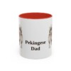 11oz Pekingese Dog Dad Mug, Red, front view