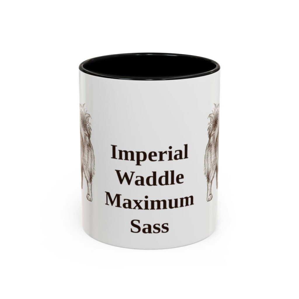 11oz-pekingese-mug-humor-black-front 11oz Funny Pekingese Mug, Black, front view