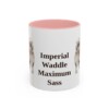 11oz-pekingese-mug-humor-pink 11oz Funny Pekingese Mug, Pink, front view