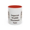 11oz-pekingese-mug-humor-red 11oz Funny Pekingese Mug, Red, front view