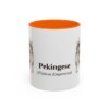 11oz Pekingese Latin Mug, Orange, front view