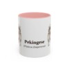 11oz Pekingese Latin Mug, Pink, front view