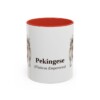 11oz Pekingese Latin Mug, Red, front view
