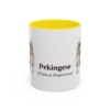 11oz Pekingese Latin Mug, Yellow, front view