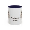11oz Pekingese Dog Mom Mug, Navy, front view