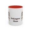 11oz Pekingese Dog Mom Mug, Red, front view