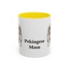 11oz Pekingese Dog Mom Mug, Yellow, front view