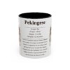 11oz Pekingese Mug, Black, front view