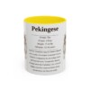 11oz Pekingese Mug, Yellow, front view