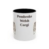 11oz Pembroke Welsh Corgi Mug, Black, front view