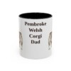 11oz Pembroke Welsh Corgi Dog Dad Mug, Black, front view
