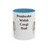 11oz Pembroke Welsh Corgi Dog Dad Mug, Light Blue, front view