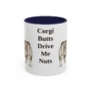 11oz-pembroke-welsh-corgi-mug-humor-navy 11oz Funny Pembroke Welsh Corgi Mug, Navy, front view