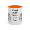11oz-pembroke-welsh-corgi-mug-humor-orange 11oz Funny Pembroke Welsh Corgi Mug, Orange, front view