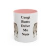 11oz-pembroke-welsh-corgi-mug-humor-pink 11oz Funny Pembroke Welsh Corgi Mug, Pink, front view