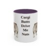 11oz-pembroke-welsh-corgi-mug-humor-purple 11oz Funny Pembroke Welsh Corgi Mug, Purple, front view