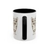 11oz Pembroke Welsh Corgi Latin Mug, Black, back view