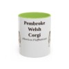 11oz Pembroke Welsh Corgi Latin Mug, Light Green, front view