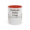 11oz Pembroke Welsh Corgi Latin Mug, Red, front view