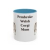 11oz-pembroke-welsh-corgi-mug-mom-light-blue 11oz Pembroke Welsh Corgi Dog Mom Mug, Light Blue, front view