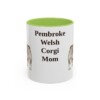 11oz-pembroke-welsh-corgi-mug-mom-light-green 11oz Pembroke Welsh Corgi Dog Mom Mug, Light Green, front view