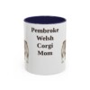 11oz-pembroke-welsh-corgi-mug-mom-navy 11oz Pembroke Welsh Corgi Dog Mom Mug, Navy, front view