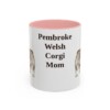 11oz-pembroke-welsh-corgi-mug-mom-pink 11oz Pembroke Welsh Corgi Dog Mom Mug, Pink, front view