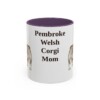 11oz-pembroke-welsh-corgi-mug-mom-purple 11oz Pembroke Welsh Corgi Dog Mom Mug, Purple, front view