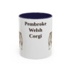11oz Pembroke Welsh Corgi Mug, Navy, front view