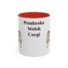 11oz Pembroke Welsh Corgi Mug, Red, front view
