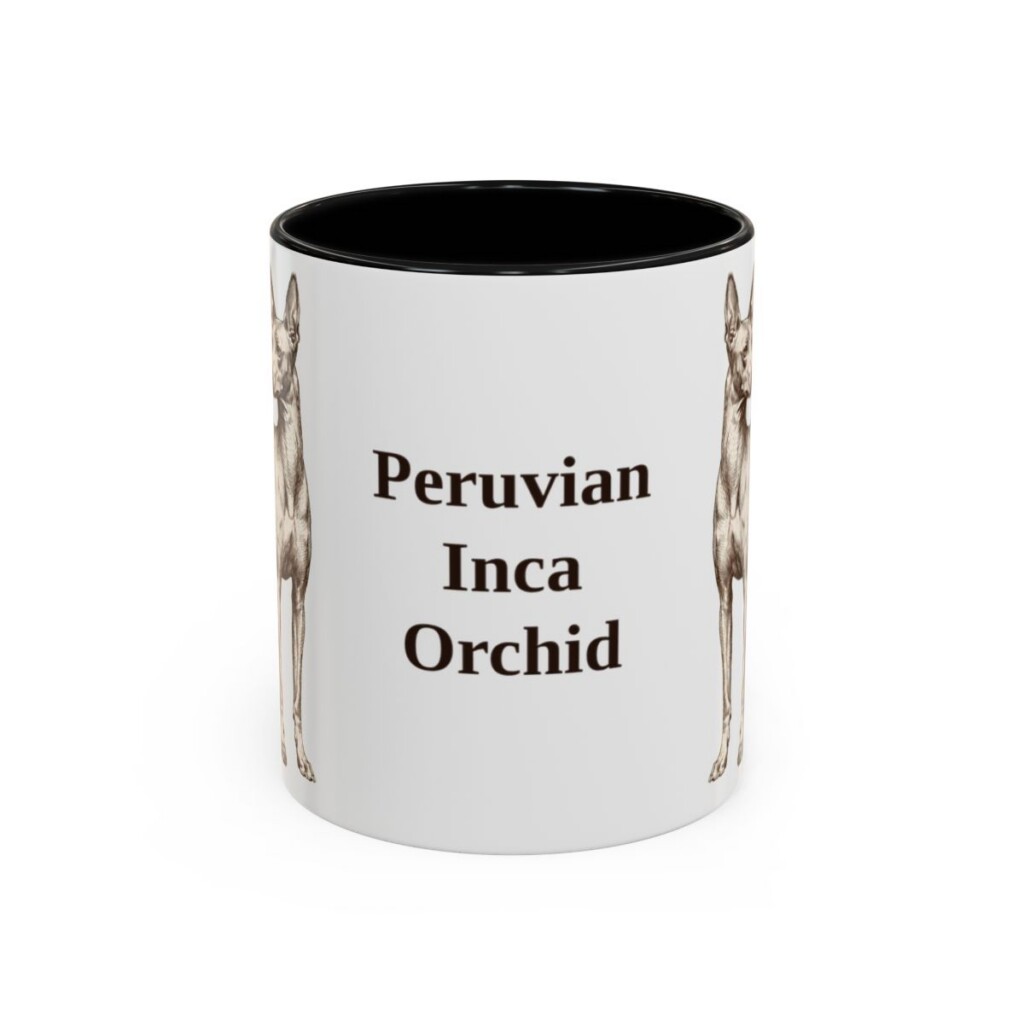 11oz-peruvian-inca-orchid-mug-black-front 11oz Peruvian Inca Orchid Mug, Black, front view