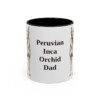 11oz Peruvian Inca Orchid Dog Dad Mug, Black, front view