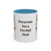 11oz Peruvian Inca Orchid Dog Dad Mug, Light Blue, front view